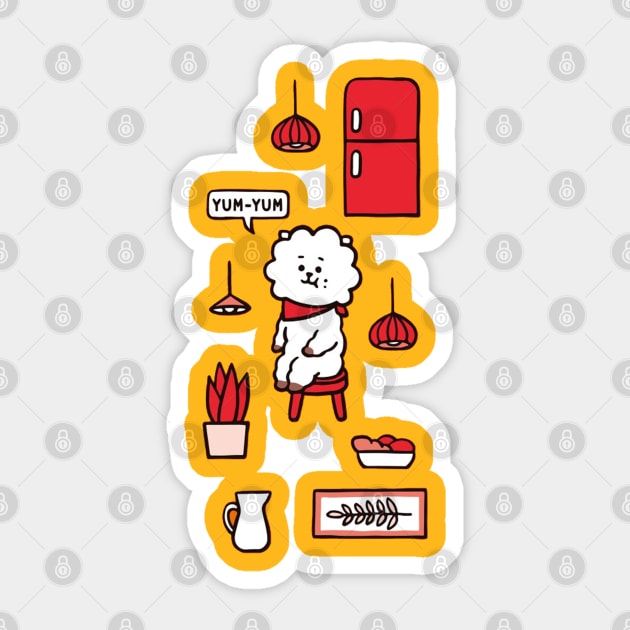 BT21 Roomie Phone Case - RJ Sticker by ZeroKara